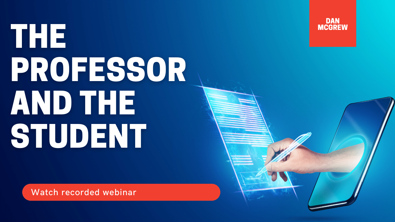 The Professor and the Student Webinar